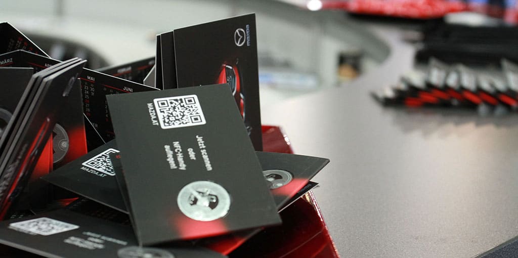 Mazda calendars with qr and nfc