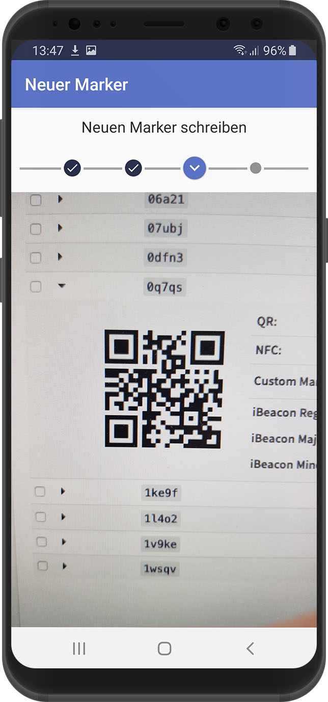 QR Code scannen in der xamoom Service App